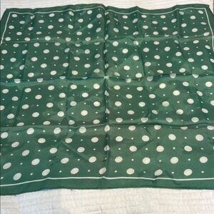 Green Polka Silk Scarf